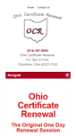 Mobile Screenshot of ohiocertificate.com